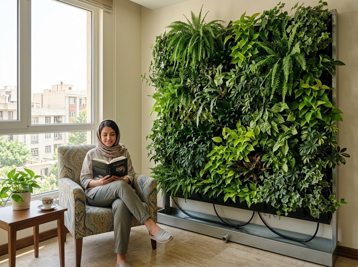 مراحل طراحی و اجرای دیوار سبز در فضای خانه