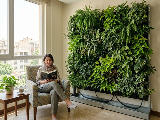 مراحل طراحی و اجرای دیوار سبز در فضای خانه