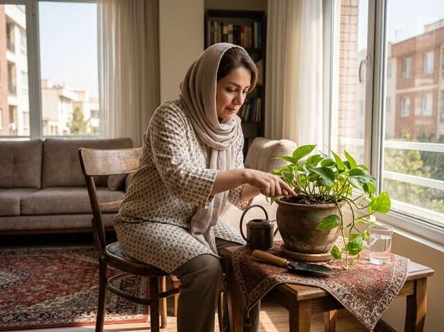بررسی و عیب‌یابی گیاه آپارتمانیِ آسیب‌دیده